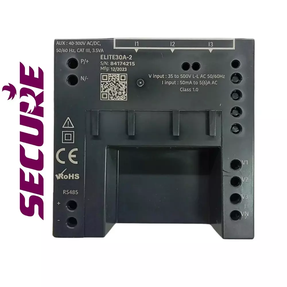 secure-multi-function-meter-three-phase-10-accuracy-class-and-96x96-mm-size-elite-30a-100--300