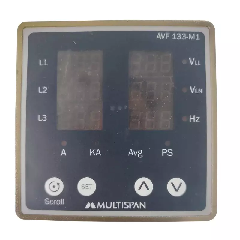 MULTISPAN Multifunction Meter 3-Digit Bright LED Display 230 V AC/110 V AC Supply Voltage, AVF-133-M1