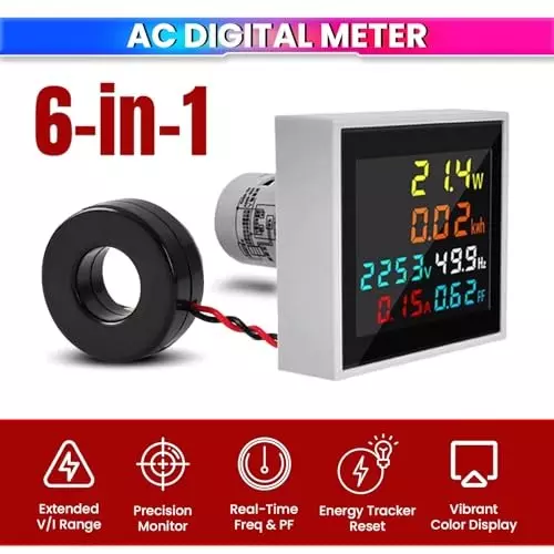 amicisense-6-in-1-digital-power-meter-50300-v-ac-voltmeter-09999-a-ammeter-kwh-power-frequency-pf-1xelec-6in1-mtr