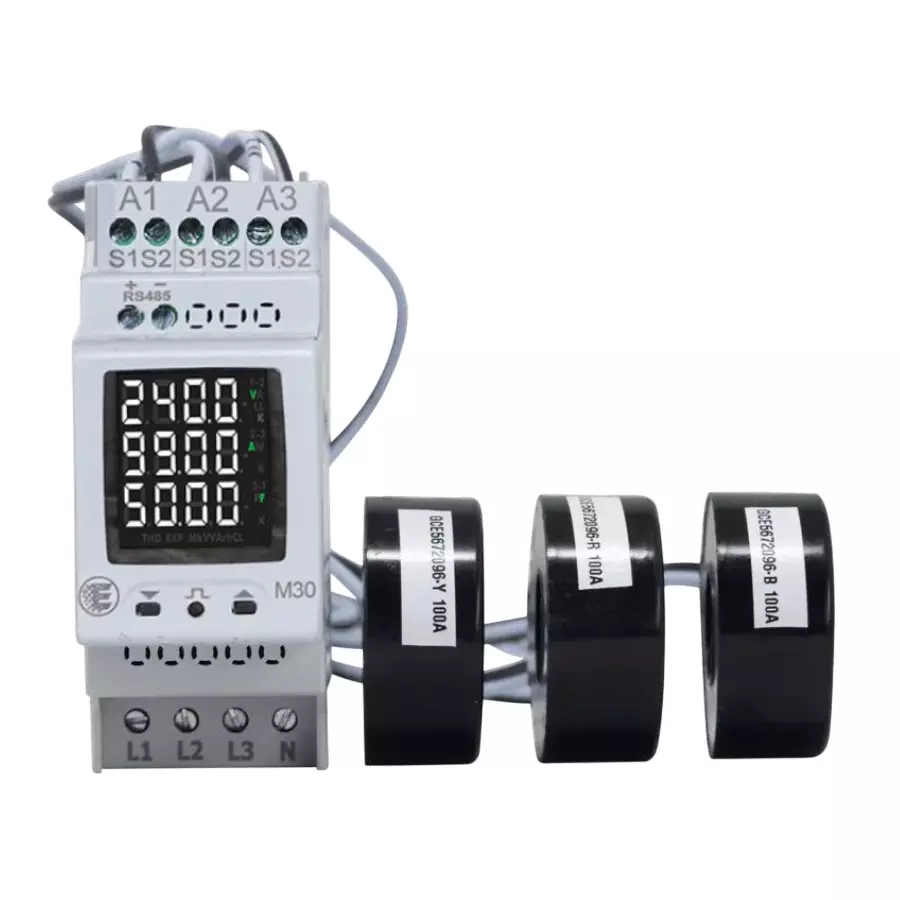 ELMEASURE Multi-function Meter 1 Accuracy Class 3 Row 2 DIN 100 A Current, LG M30