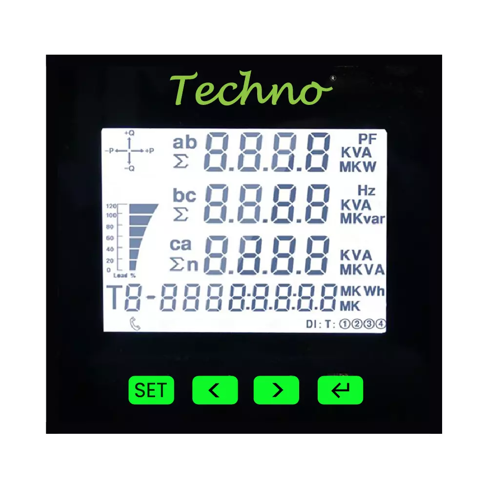Techno Meters Polycarbonate Multifunctional Panel Kit Meter Three Phase 100 A Current Class 1.0/Class 0.5 Accuracy, TMCB 025 Kit