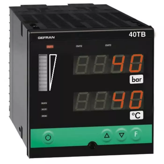GEFRAN LED Digital Panel Multi-Function Meter for Pressure Temperature 92x92 mm, 40TB-10-RRR-2-2-1