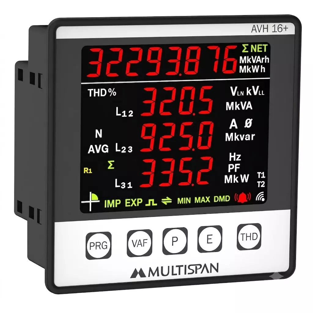 multispan-multifunction-meter-with-8-digit-1-line-4-digit-3-line-red-led-display-9999-a-primary-ct-and-100-v-to-270-v-ac-supply-voltage-avh-16