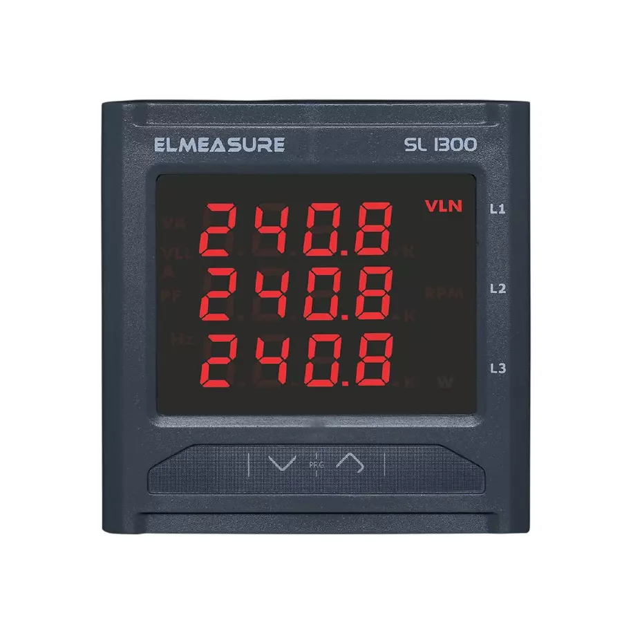 ELMEASURE VAF Meter + Power Factor Monitoring RS485 Interface 1 Accuracy Class 60 A Current, SL 1300