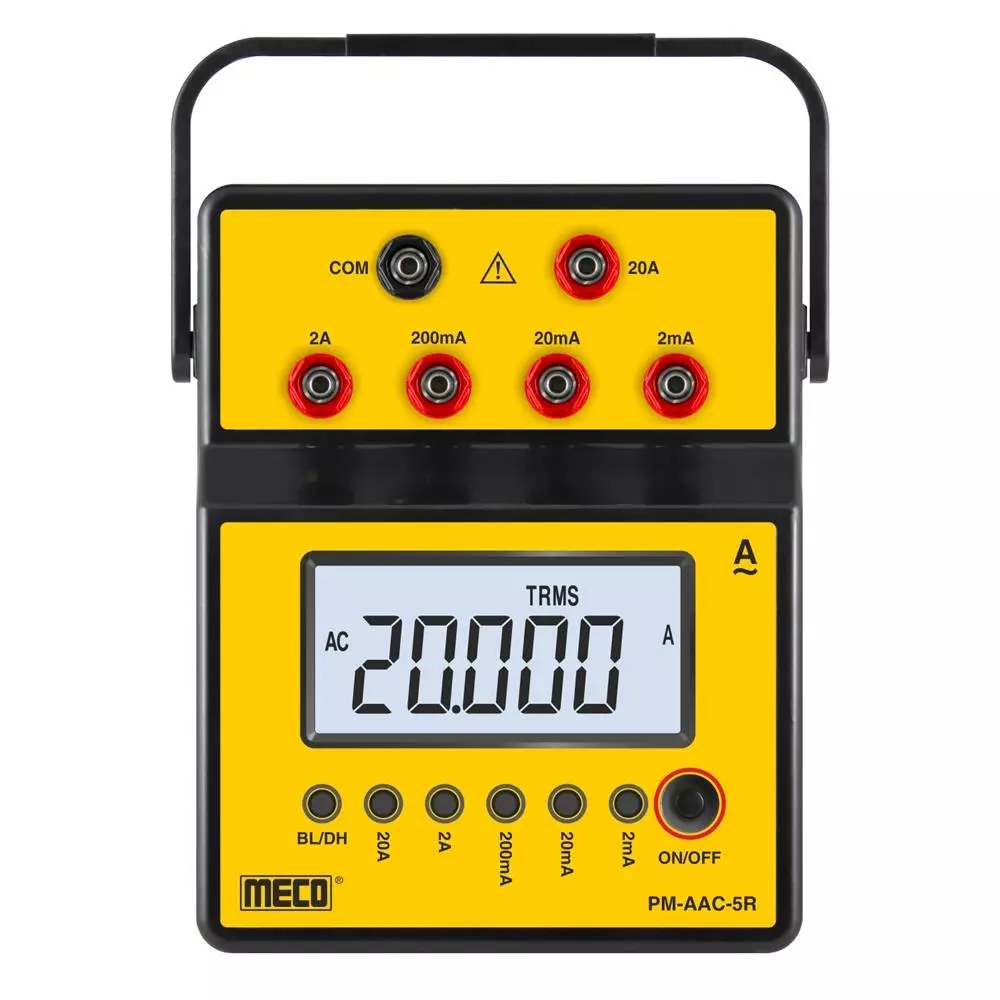 MECO Digital Multi-Range Portable Meter Micro Controller Based 5 Digit LCD Display and 0 to +50°C Operating Temperature, PM-AAC-5R