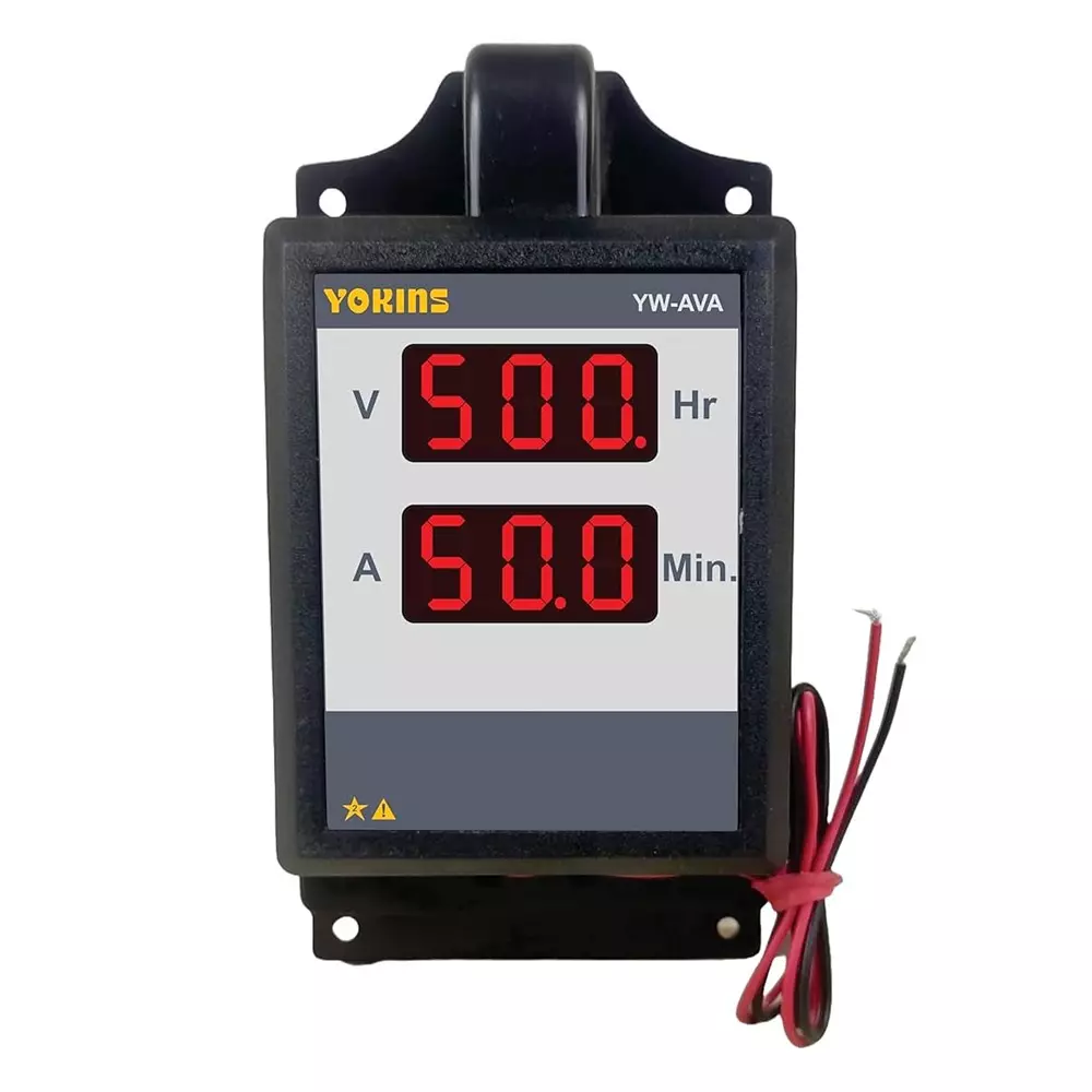 Yokins Digital Volt-Amp Meter Rectangle Black 90-500 V AC Voltage Range for Electrical Panel & Submersible Panel Testing, YW-AVA