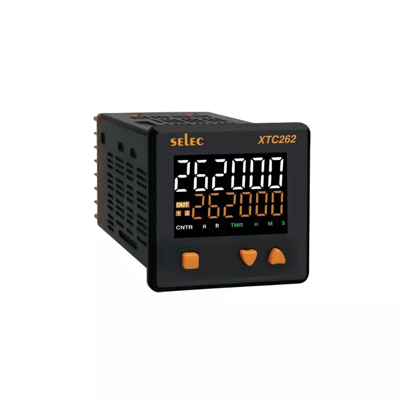 SELEC Programmable Meter 6 Digit Dual Display (White + Orange) 72 × 72 mm, XTC262