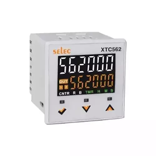 SELEC Programmable Meter 6 Digit Dual Display (White + Orange) 48 × 48 mm, XTC562