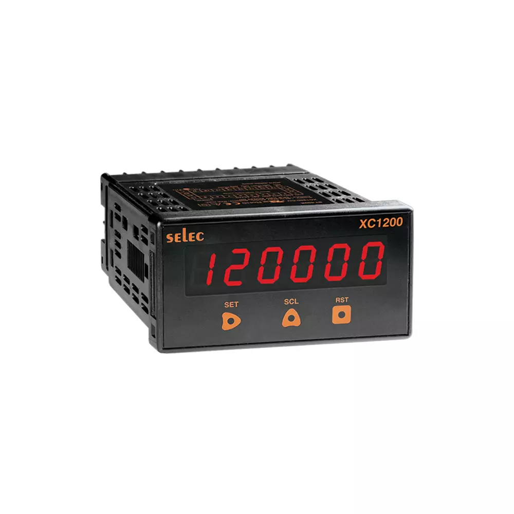 SELEC Programmable Counter With Rate Indicator 6 Digit LED Display 48 × 96 mm, XC1200