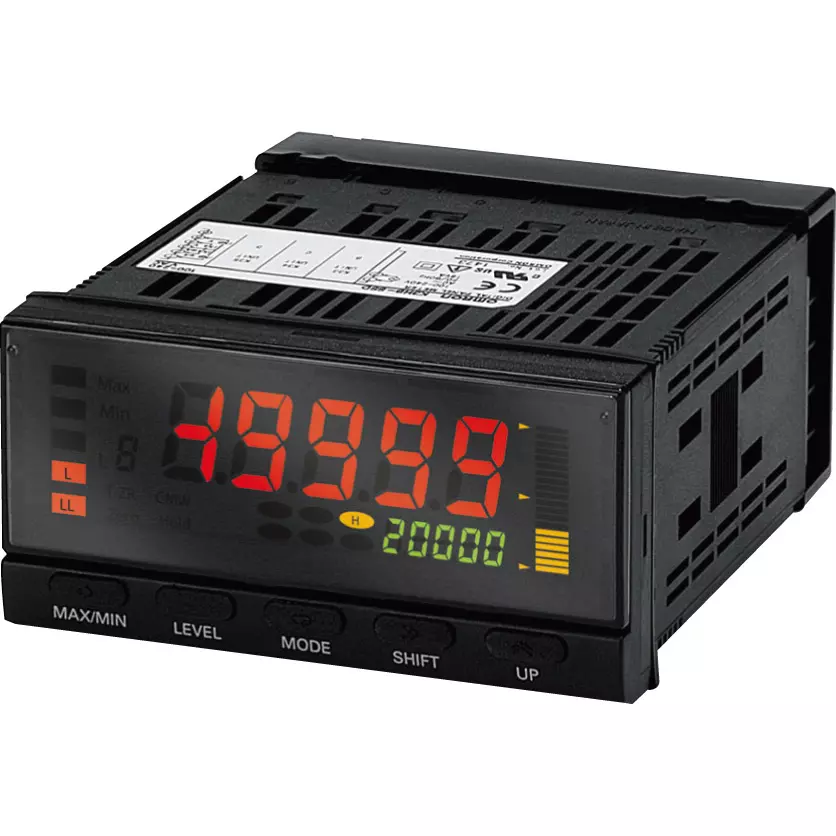 Omron Panel Mounting Voltage/Current Panel Meter DC Current 5-Digit Display, K3HB-XAD-FLK1AT11-AC100-240