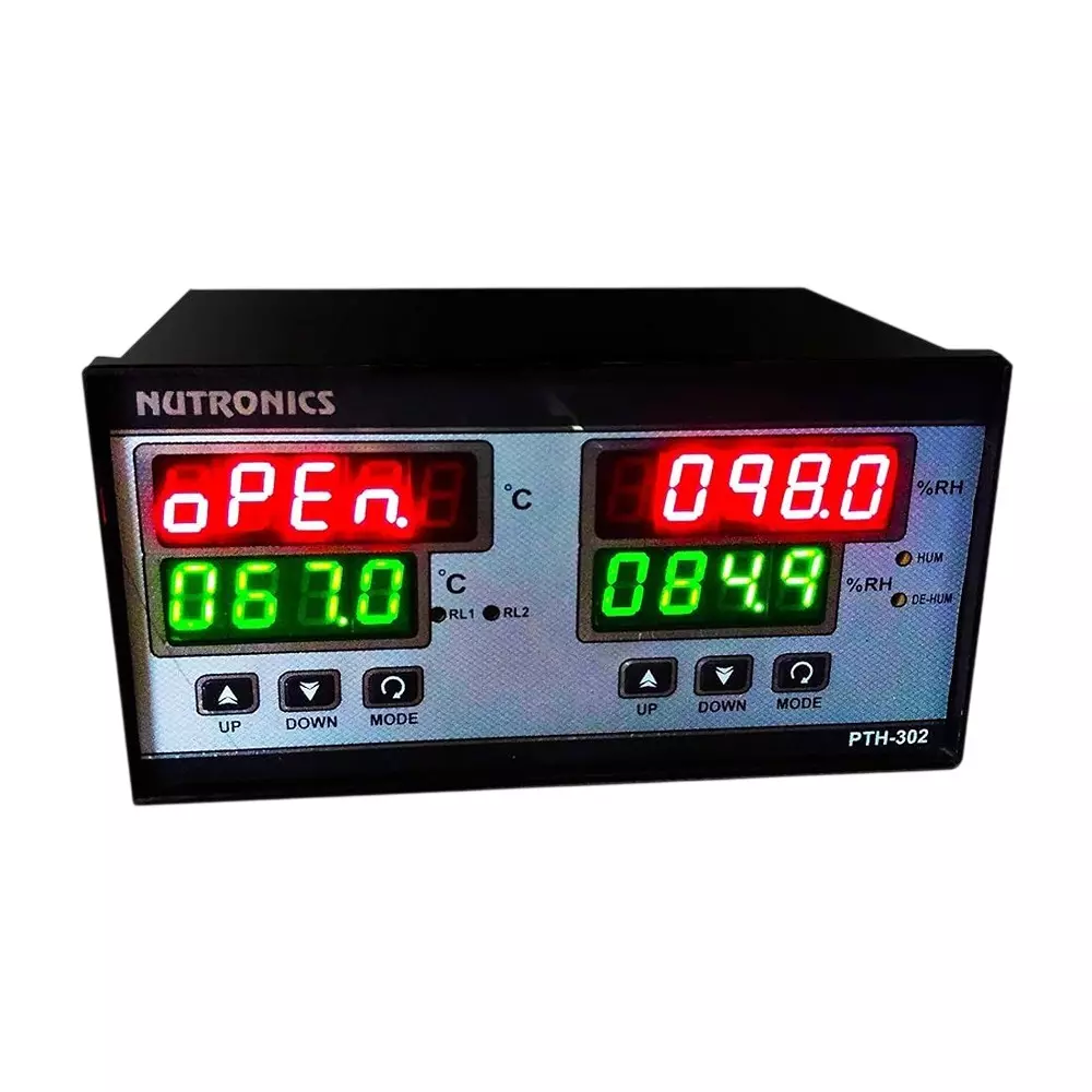 Nutronics Temperature Humidity Controller Dual Display 2 Relay 230V AC, PTH-302