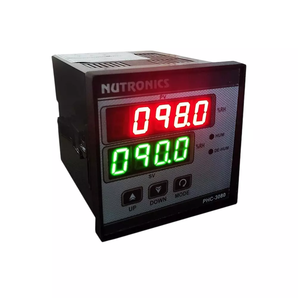 Nutronics Humidity Controller Dual Display 1 Relay 230V AC with Sensor, PHC-3080