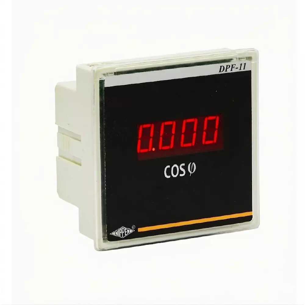 Nippen Digital Power Factor Meter 1 Phase 2 Wire Single Element 1 A Current, 440 V Rated Voltage and 96X96 mm Size, DPF-11(96)
