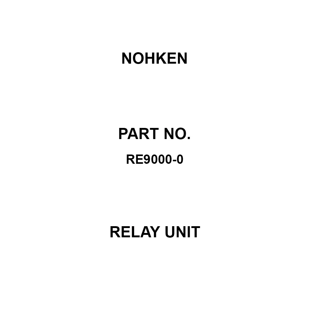NOHKEN Relay Unit 1500 V AC for 1 minute (between each terminal and the ground terminal) Withstand Voltage 100 V to, RE9000-0
