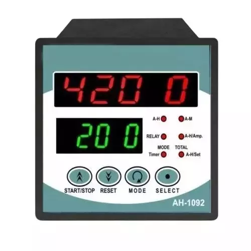 Hartley Digital Ampere Hour Meter Dual Display 96x96 mm 230 V AC, AH-1092