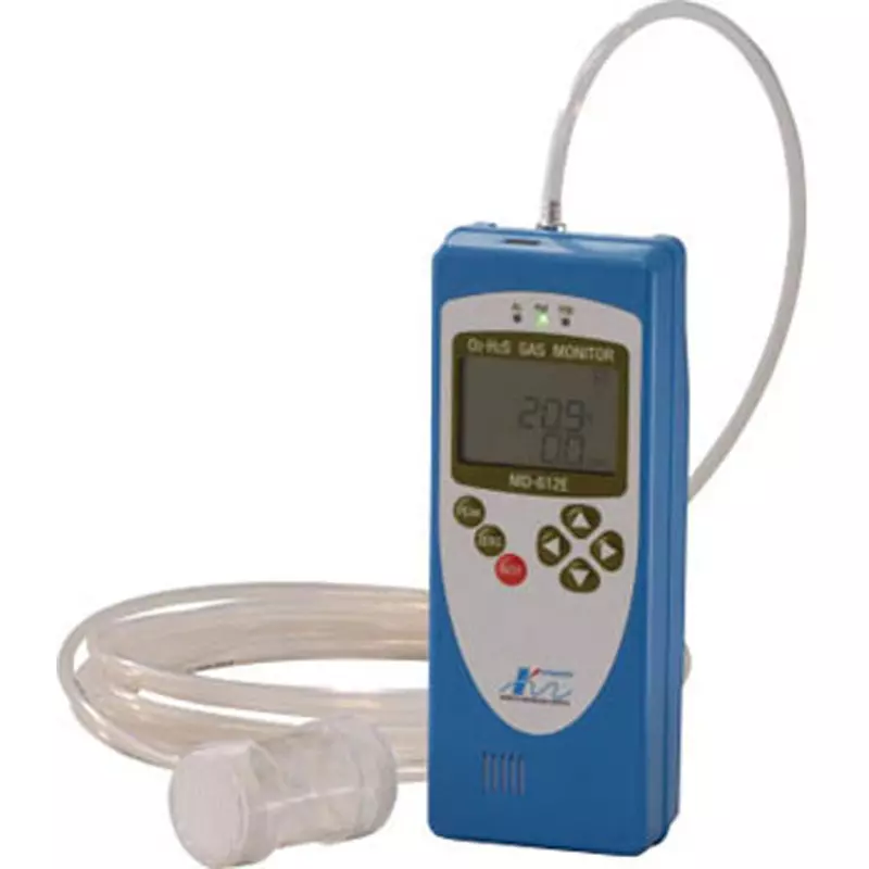 KOMYO RIKAGAKU KOGYO Measuring Instrument Working pressure range: 80-110 kPa Specifications 3 AA alkaline batteries (LR6) Power, MD-612E