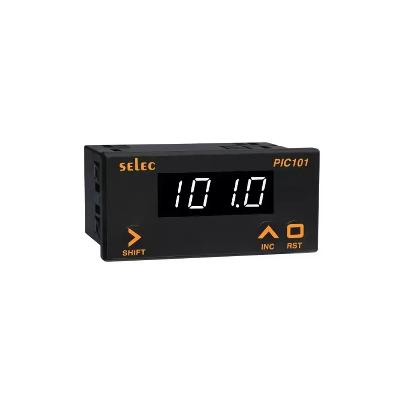 SELEC Process Indicator 4 Digit Single Display White 48 × 96 mm, PIC101B-VI