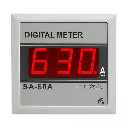 YOKINS Digital AC Ampere Meter Panel Mount 22 mm Hole Diameter Red 7-Segment LED Display, SA-60A