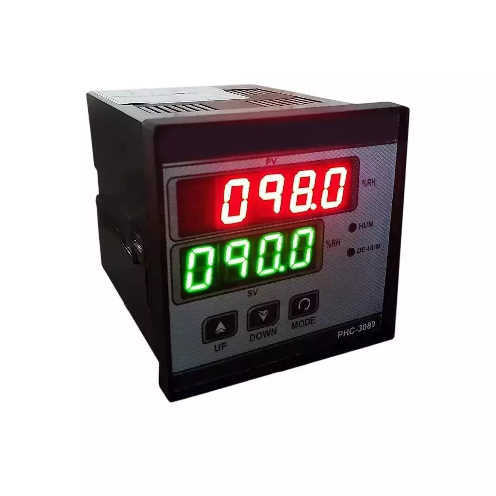 Hartley Humidity Controller Dual Display 1 Relay 230 V AC with Sensor, PHC-3080