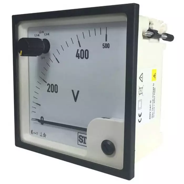 Sifam Tinsley SS74 Series Analogue Voltmeter AC, 68 x 68 mm, SS74-V2VX1N1CA70ST