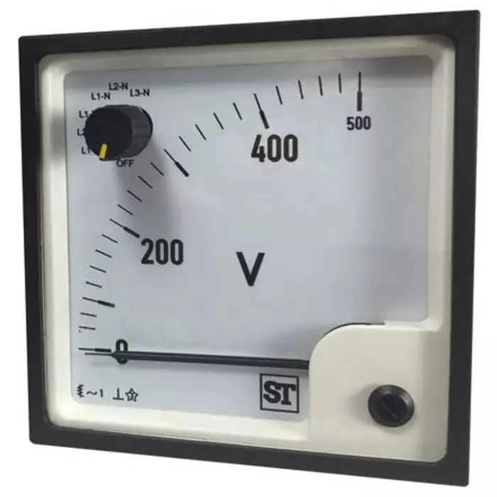 Sifam Tinsley SS74 Series Analogue Voltmeter AC, 68 x 68 mm, SS74-V2VX1N1CA70ST
