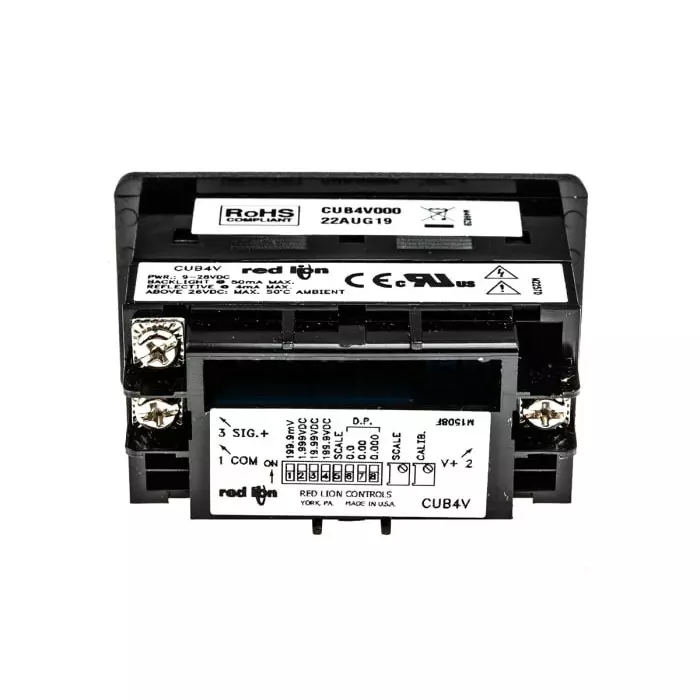 Red Lion Digital Voltmeter DC, LCD Display 3.5-Digits ±0.1 %, CUB4V000