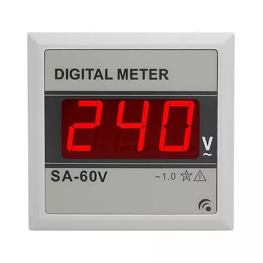 YOKINS Digital AC Voltmeter 50-500 V AC Voltage Panel Mount 12 mm Display Size, SA-60V