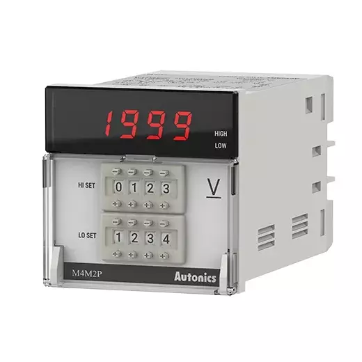 Autonics Digital Voltmeter 3½-Digit 7-Segment LED 300 ms Sampling Cycle OPTION, M4M2P-DV-XX