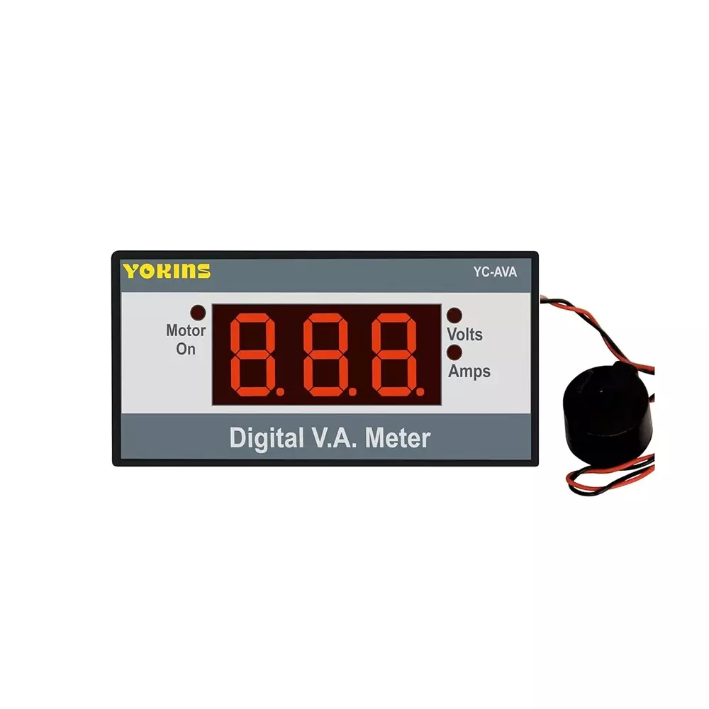 Yokins Economy Series Digital Volt & Ampere Meter 90 – 500 V AC Single Line Digital Display 1.0 – 50 A, YC-AVA