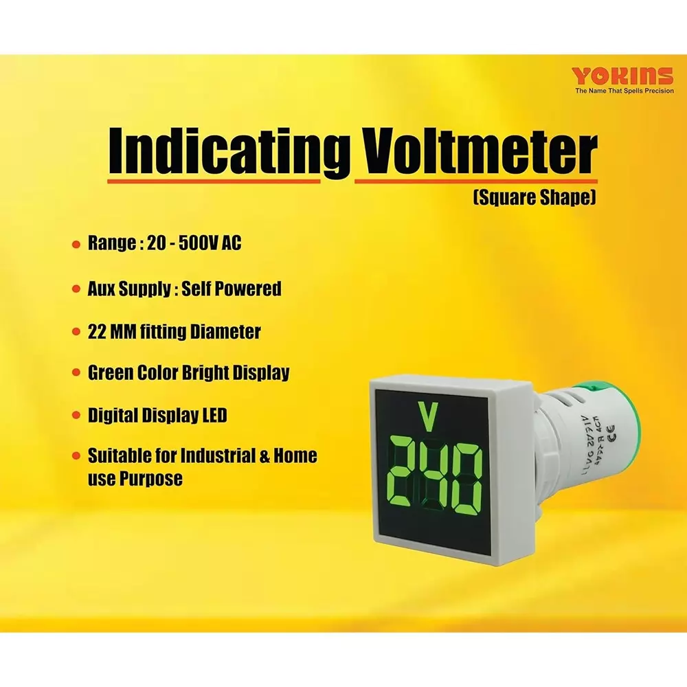yokins-ac-digital-compact-volt-meter-20-500-v-ac-voltage-self-powered-square-shape-green-3-digit-22-mm-hole-diameter