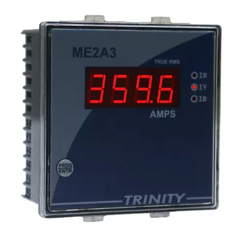 TRINITY Ammeter 3 Phase, 0-5000 Amp, Seven Segment LED Display, ME2A3