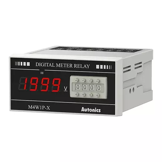 Autonics Digital Voltmeter 3½-Digit 7-Segment LED 300 ms Sampling Cycle OPTION, M4W1P-DV-XX