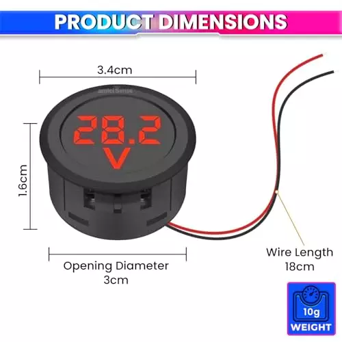 amicisense-voltmeter-5-to-100-vdc-3-digit-led-digital-display-battery-monitor-bike-for-battery-voltage-monitoring
