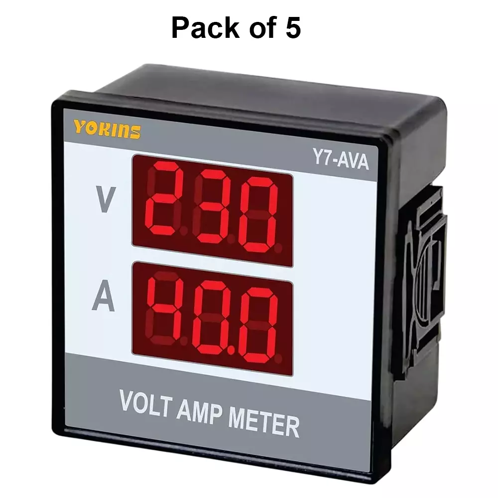 yokins-economy-series-digital-volt-ampere-meter-90-500-v-ac-dual-line-digital-display-10-50-a-y7-ava-pack-of-5