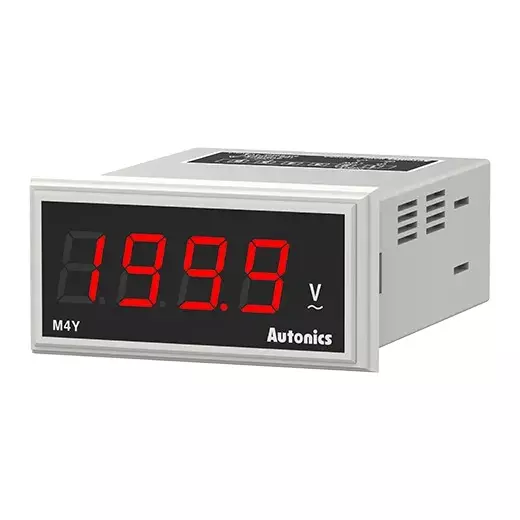 Autonics Digital Voltmeter 3½-Digit 7-Segment LED 300 ms Sampling Cycle AC199.9V, M4Y-AV-4