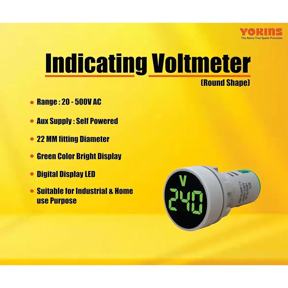 yokins-ac-digital-compact-volt-meter-20-500-v-ac-voltage-self-powered-round-shape-green-3-digit-22-mm-hole-diameter