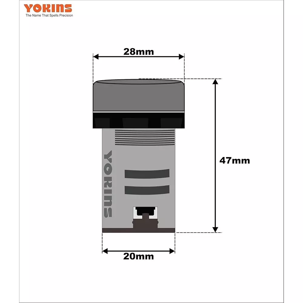 yokins-ac-digital-compact-volt-meter-20-500-v-ac-voltage-self-powered-round-shape-green-3-digit-22-mm-hole-diameter