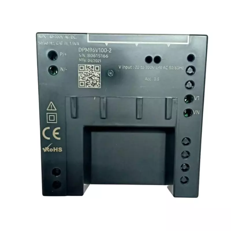 secure-dpm-series-ac-voltmeter-1-phase-1-line-4-digit-led-display-96x96-mm-20-to-500-v-range-and-05-accuracy-class-dpm-v100