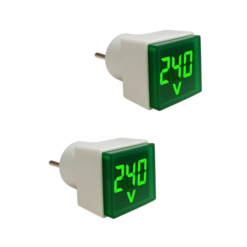 YOKINS YP-AV Plug-In Digital Voltmeter 50-500 V AC Voltage ±2V Tolerance, (Pack of 2 Pcs)