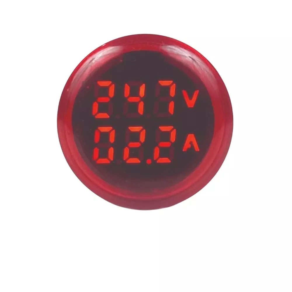 YOKINS Mini Digital Volt Meter 20-500 V AC Voltage Self Powered Square Shape Red 22 mm Hole Diameter