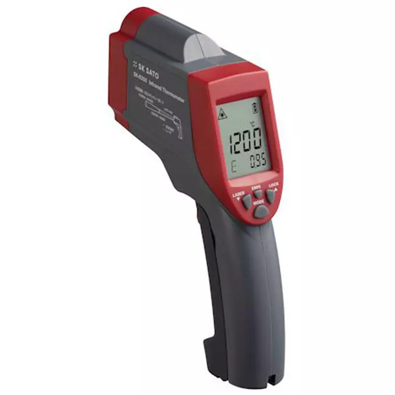 SATO KEIRYOKI Thermometer -60.0 to 1550℃ Measuring Range 2 AAA batteries Power Supply, 8268-50