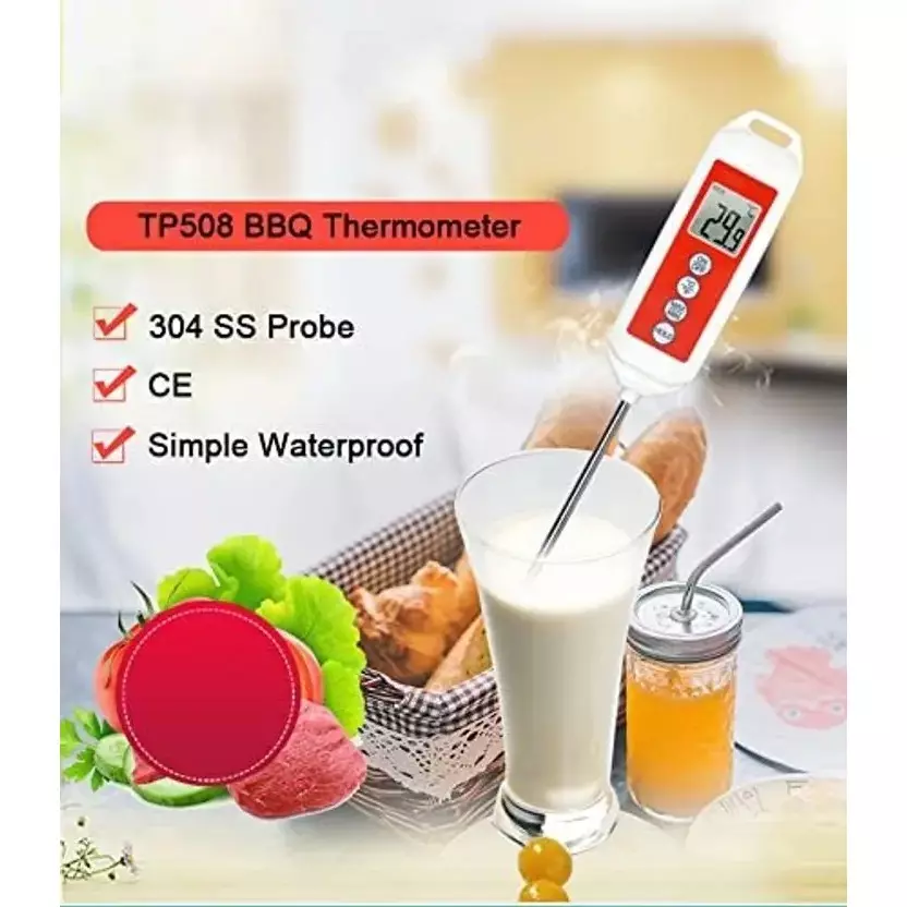 LARK Digital Meat Thermometers Luminous LCD Display and -50 to 300°C Measuring Range with Battery, TP-508