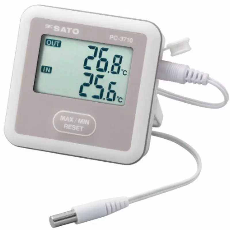 SATO KEIRYOKI Thermometer 0.1 ℃ Resolution About 10 seconds Sampling, PC-3710