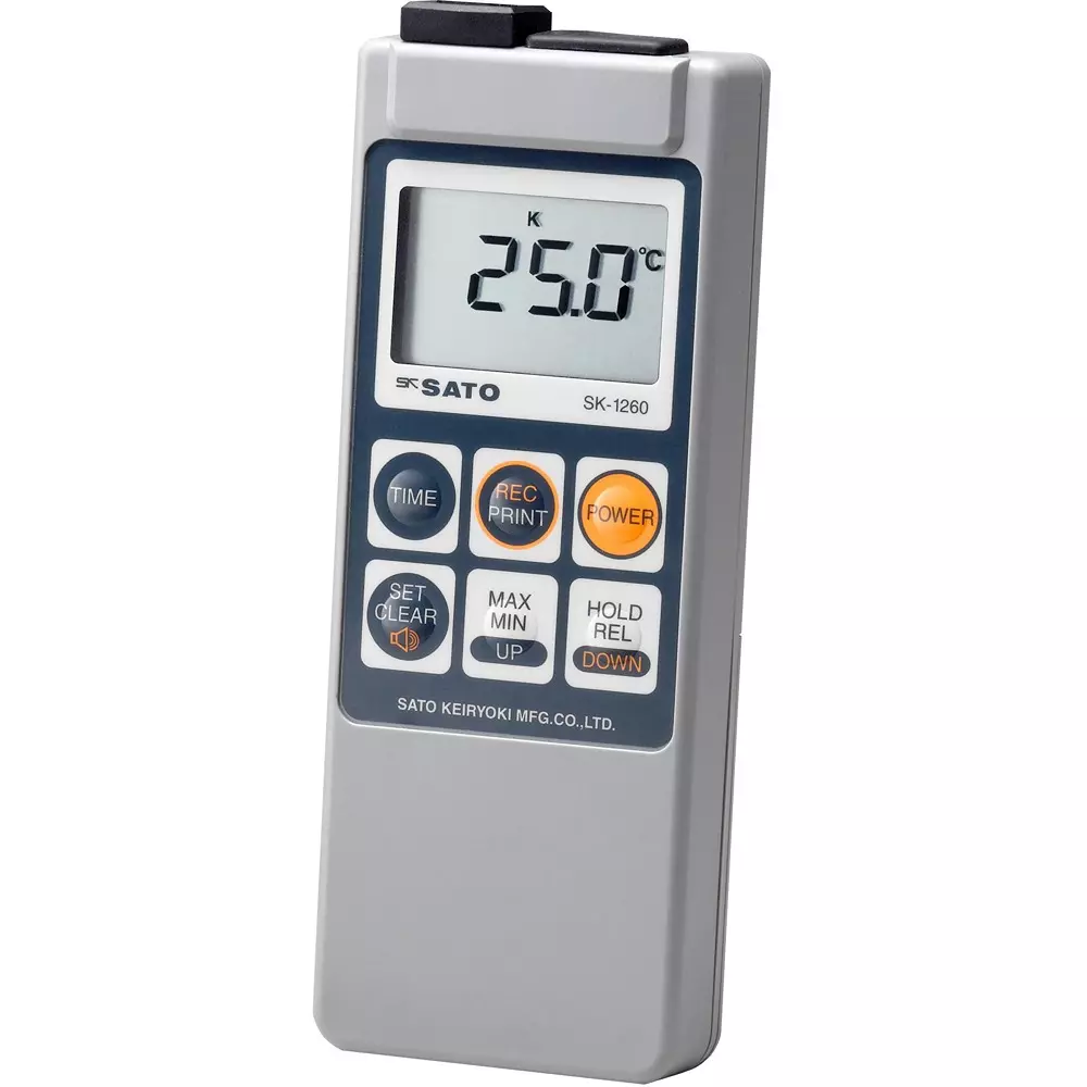 SATO KEIRYOKI Waterproof Digital Thermometer Digital Temperature Display, SK-1260 (with SK-S101K)
