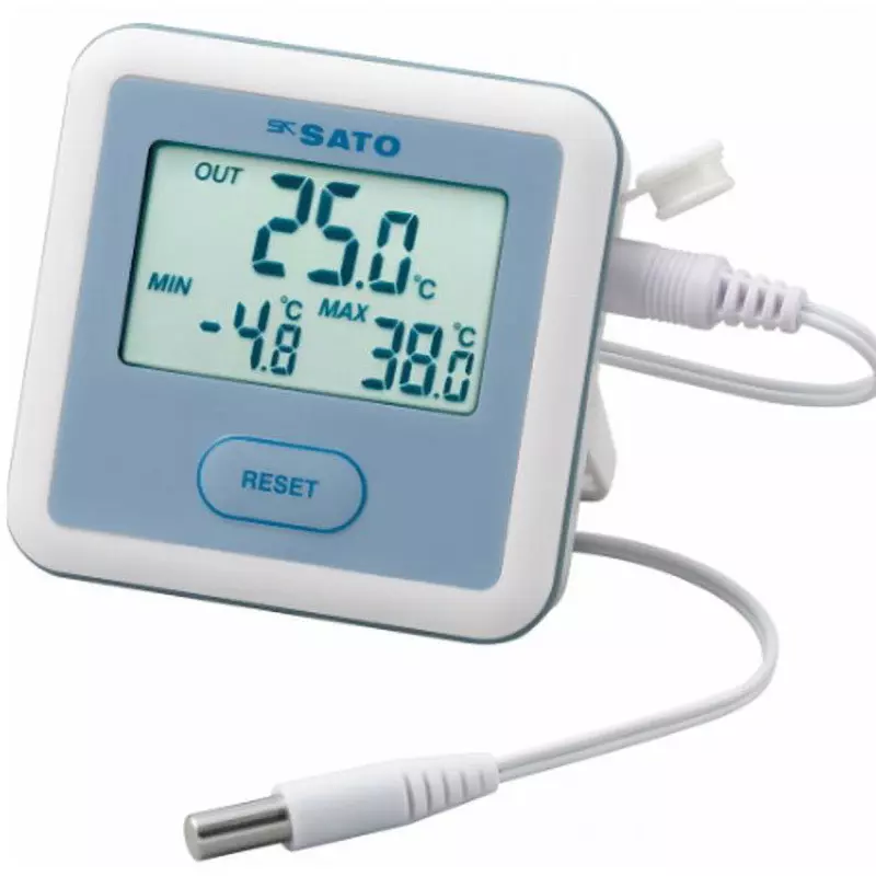 SATO KEIRYOKI Thermometer 0.1 ℃ Resolution Compliant with JIS C 0920 IPX5 Dust / Water Protection, PC-3510
