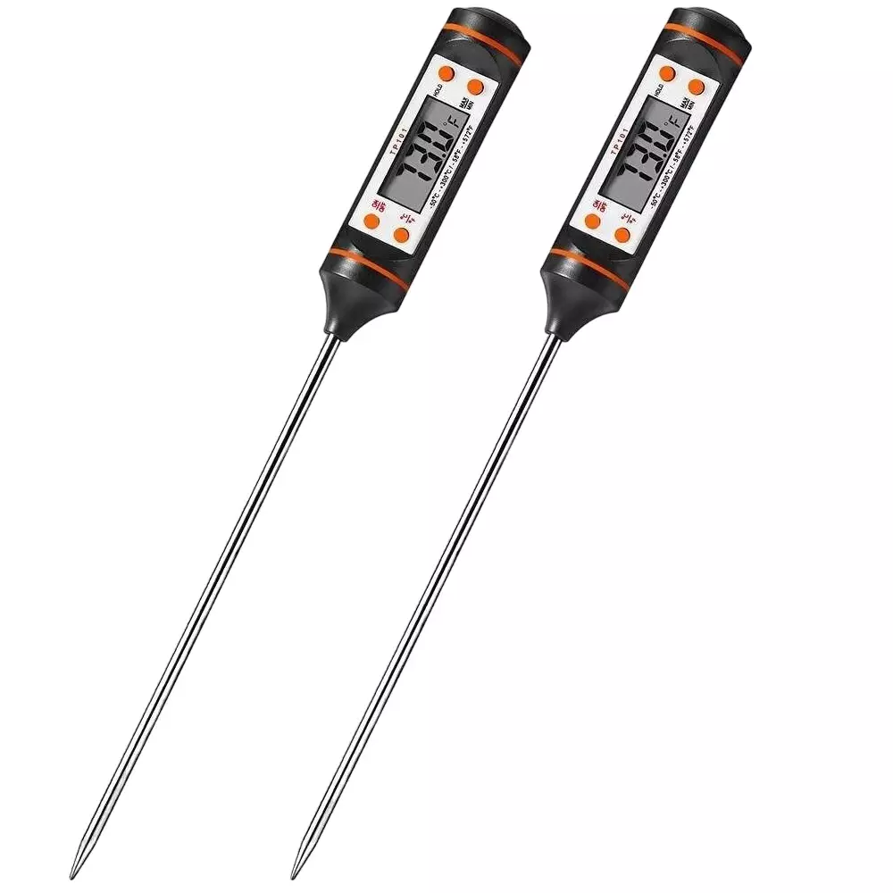 HSETIN Digital Food Thermometer with -50°C to 300°C Temperature Range and 0.1 °C Resolution, TP-101-2 (Pack of 2)