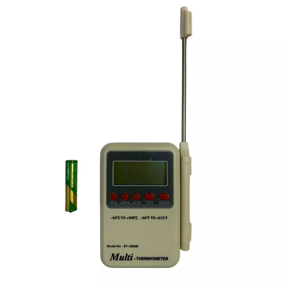 GENERIC Multi-Stem Thermometer with External Sensing Probe External Metallic Sensing Probe Digital LCD, ‎ST - 9283B