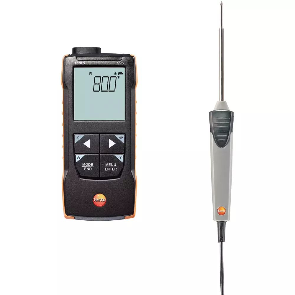Testo Thermometer Set Minimum: 0.1°C Temperature Display, TESTO 925 LIQUID SET