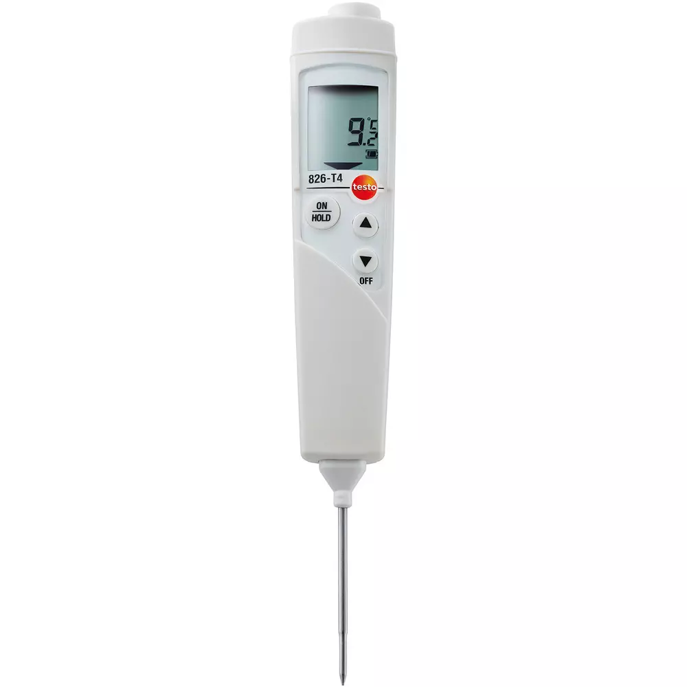 Testo Food Thermometer ●Calibration documents: Possible (charge applies) ●Aiming laser: 1 point, T826-T4