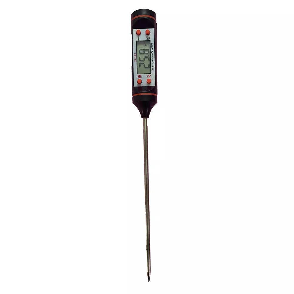 Beetech TP-101 Pen Type Digital Thermometer Long Stainless Steel Probe (-50°C to 300°C) with Data Hold for Food Cooking, BBQ & Lab Liquids